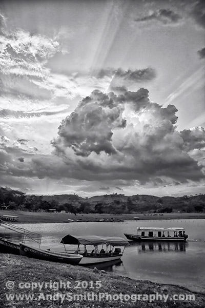 Passenger Boats at Sunset in Suchitoto